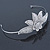 Bridal/ Wedding/ Prom Silver Tone Austrian Crystal Flower Tiara Headband - view 5
