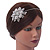 Vintage Inspired Bridal/ Wedding/ Prom Silver Tone Austrian Crystal Flower Tiara Headband - view 2