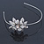 Vintage Inspired Bridal/ Wedding/ Prom Silver Tone Austrian Crystal Flower Tiara Headband