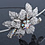 Vintage Inspired Bridal/ Wedding/ Prom Silver Tone Austrian Crystal Flower Tiara Headband - view 3