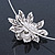 Vintage Inspired Bridal/ Wedding/ Prom Silver Tone Austrian Crystal Flower Tiara Headband - view 5