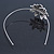 Vintage Inspired Bridal/ Wedding/ Prom Silver Tone Austrian Crystal Flower Tiara Headband - view 6