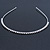 Bridal/ Wedding/ Prom Rhodium Plated Clear Crystal Single Row Tiara Headband