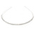 Bridal/ Wedding/ Prom Rhodium Plated Clear Crystal Single Row Tiara Headband - view 6