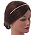 Bridal/ Wedding/ Prom Gold Plated Clear Crystal Single Row Tiara Headband - view 3