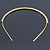 Bridal/ Wedding/ Prom Gold Plated Clear Crystal Single Row Tiara Headband - view 6