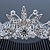 Bridal/ Wedding/ Prom/ Party Rhodium Plated Swarovski Crystal Flower & Leaf Hair Comb/ Tiara - 13cm - view 4