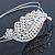 Bridal/ Wedding/ Prom Rhodium Plated White Faux Pearl, Crystal Leaf Tiara Headband - view 3