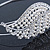 Bridal/ Wedding/ Prom Rhodium Plated White Faux Pearl, Crystal Leaf Tiara Headband - view 4