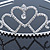 Statement Bridal/ Wedding/ Prom Rhodium Plated Austrian Crystal Triple Heart Tiara - view 2