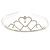 Statement Bridal/ Wedding/ Prom Rhodium Plated Austrian Crystal Triple Heart Tiara - view 9