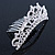 Bridal/ Wedding/ Prom/ Party Rhodium Plated Swarovski Crystal Hair Comb/ Tiara - 12.5cm - view 2