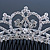 Bridal/ Wedding/ Prom/ Party Rhodium Plated Swarovski Crystal Hair Comb/ Tiara - 12.5cm - view 3