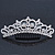 Bridal/ Wedding/ Prom/ Party Rhodium Plated Swarovski Crystal Hair Comb/ Tiara - 12.5cm - view 9