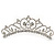 Bridal/ Wedding/ Prom/ Party Rhodium Plated Swarovski Crystal Hair Comb/ Tiara - 12.5cm - view 6