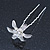Bridal/ Wedding/ Prom/ Party Set Of 6 Rhodium Plated Crystal Daisy Flower Hair Pins - view 6