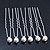 Bridal/ Wedding/ Prom/ Party Set Of 6 Rhodium Plated Crystal Simulated Pearl Hair Pins - view 1