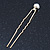 Bridal/ Wedding/ Prom/ Party Set Of 6 Gold Plated Crystal Simulated Pearl Hair Pins - view 6
