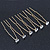 Bridal/ Wedding/ Prom/ Party Set Of 6 Gold Plated Crystal Bead Hair Pins - view 10