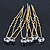 Bridal/ Wedding/ Prom/ Party Set Of 6 Gold Plated Crystal Bead Hair Pins - view 2