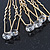 Bridal/ Wedding/ Prom/ Party Set Of 6 Gold Plated Crystal Bead Hair Pins - view 3