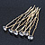 Bridal/ Wedding/ Prom/ Party Set Of 6 Gold Plated Crystal Bead Hair Pins - view 8