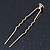 Bridal/ Wedding/ Prom/ Party Set Of 6 Gold Plated Crystal Bead Hair Pins - view 6