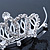 Fairy Princess Bridal/ Wedding/ Prom/ Party Rhodium Plated Swarovski Crystal Mini Hair Comb Tiara - 70mm - view 6