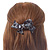 Large Animal Pattern Acrylic Crystal Bow Barrette Hair Clip Grip - 95mm Across - view 2