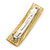 Gold Glittering Acrylic Barrette Hair Clip Grip - 85mm Across - view 8