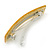 Gold Glittering Acrylic Barrette Hair Clip Grip - 85mm Across - view 9