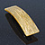 Gold Glittering Acrylic Barrette Hair Clip Grip - 85mm Across - view 4