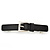 Black Faux Leather 'Buckle' Barrette Hair Clip Grip - 105mm Across - view 7