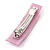 Light Pink Floral Plastic Barrette Hair Clip Grip - 10cm Across - view 11