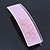 Light Pink Floral Plastic Barrette Hair Clip Grip - 10cm Across - view 12