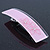 Light Pink Floral Plastic Barrette Hair Clip Grip - 10cm Across - view 8