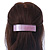 Light Pink Floral Plastic Barrette Hair Clip Grip - 10cm Across - view 4