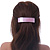 Light Pink Floral Plastic Barrette Hair Clip Grip - 10cm Across - view 5