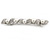 Bridal Wedding Prom Silver Tone Glass Pearl Crystal Barrette Hair Clip Grip - 80mm Width - view 10