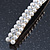 2 Bridal/ Prom Wide Crystal, Simulated Pearl Hair Grips/ Slides In Gold Plating - 60mm Across - view 8