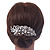 Bridal/ Wedding/ Prom/ Party Rhodium Plated Clear Swarovski Sculptured Leaf Crystal Hair Comb - 11.5cm - view 4