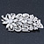 Bridal/ Wedding/ Prom/ Party Rhodium Plated Clear Swarovski Sculptured Leaf Crystal Hair Comb - 11.5cm - view 10