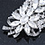 Bridal/ Wedding/ Prom/ Party Rhodium Plated Clear Swarovski Sculptured Leaf Crystal Hair Comb - 11.5cm - view 5
