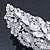 Bridal/ Wedding/ Prom/ Party Rhodium Plated Clear Swarovski Sculptured Leaf Crystal Hair Comb - 11.5cm - view 7