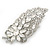 Bridal/ Wedding/ Prom/ Party Rhodium Plated Clear Swarovski Sculptured Leaf Crystal Hair Comb - 11.5cm - view 2