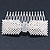 Bridal/ Wedding/ Prom/ Party Rhodium Plated Clear Crystal, Simulated Pearl 'Bow' Hair Comb - 90mm
