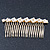Bridal/ Wedding/ Prom/ Party Gold Plated Clear Crystal, Simulated Pearl Hair Comb - 95mm - view 8
