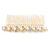 Bridal/ Wedding/ Prom/ Party Gold Plated Clear Crystal, Simulated Pearl Hair Comb - 95mm - view 6