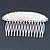 Bridal/ Wedding/ Prom/ Party Rhodium Plated Clear Austrian Crystal, Light Cream Simulated Pearl 'Oval' Hair Comb - 90mm - view 7