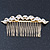Bridal/ Wedding/ Prom/ Party Gold Plated Clear Austrian Crystal Hair Comb - 100mm - view 7